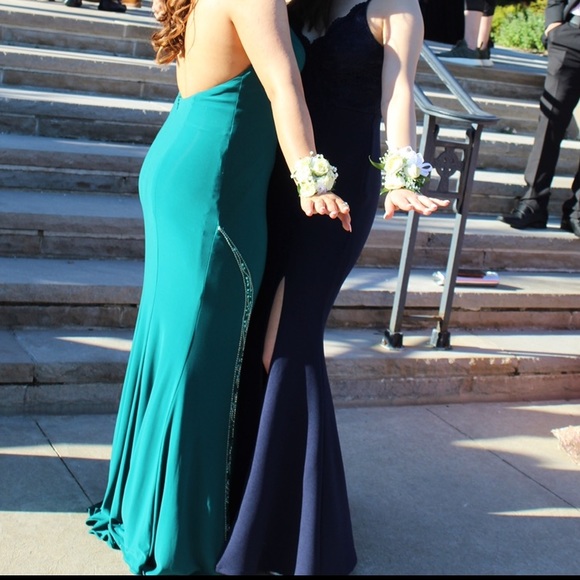 Emerald Green Prom Dress - Picture 2 of 3